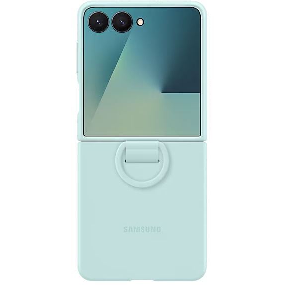 Etui Samsung Silicone Case Ring do Galaxy Z Flip7, miętowe 